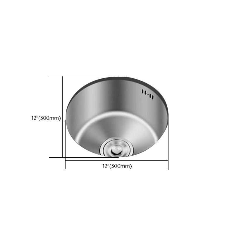 Koadclo | Round Stainless Steel Sink - Built-in with Basket Strainer