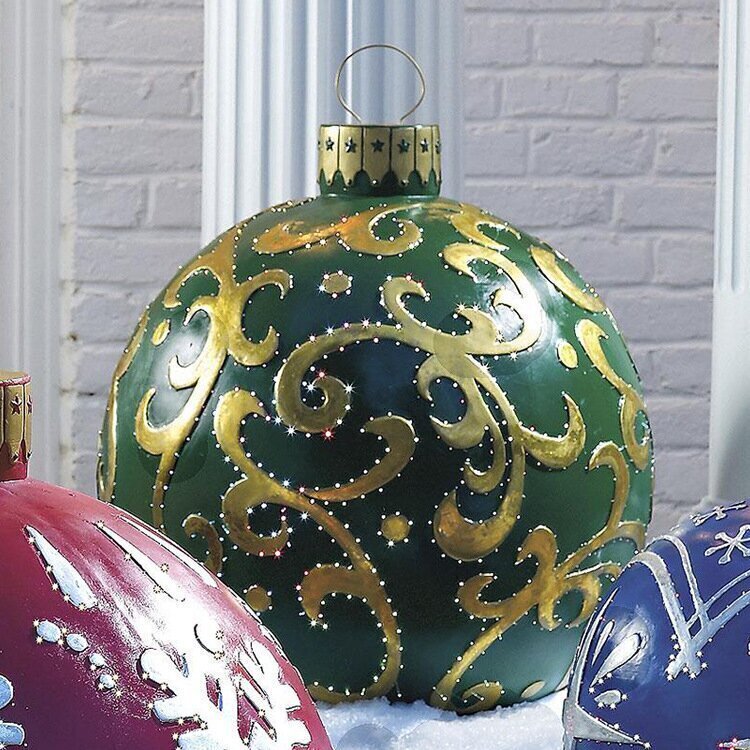 Koadclo | Inflatable Christmas Decoration Ball – Outdoor PVC Lighted Ornament