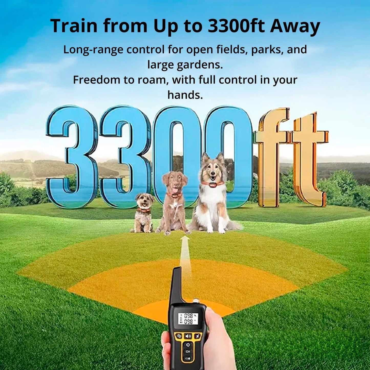 koadclo | 1000m Waterproof Dog Training Collar – Rechargeable, Remote Control & Adjustable for Small, Medium, and Large Dogs