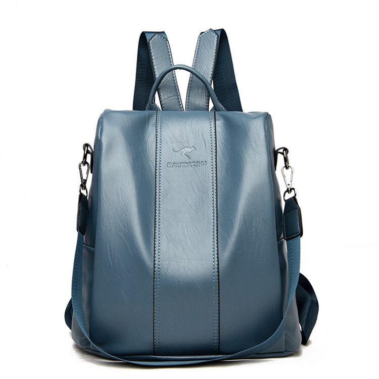 Koadclo | Theft-Proof Leather Backpack for Women – Vintage Style Anti-Theft Travel Daypack