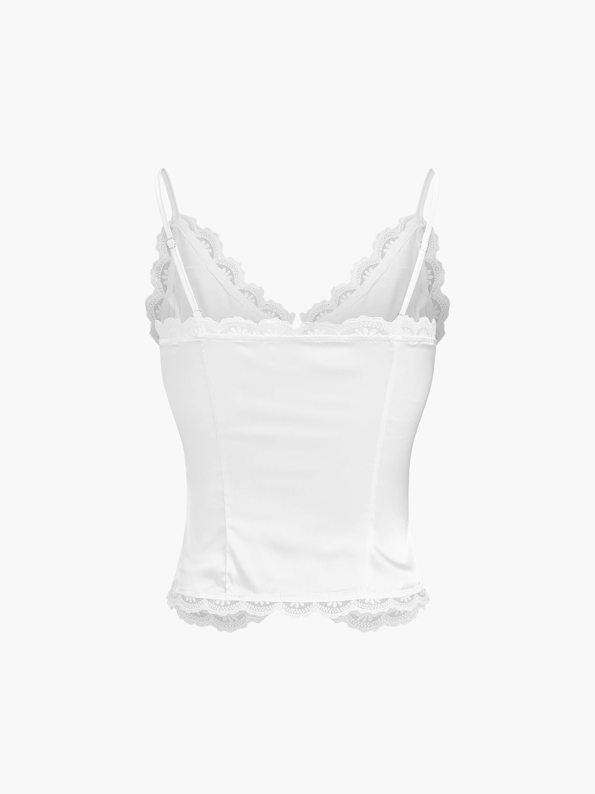 Floral Lace Satin Fly Away Crop Top for Women Summer Fashion