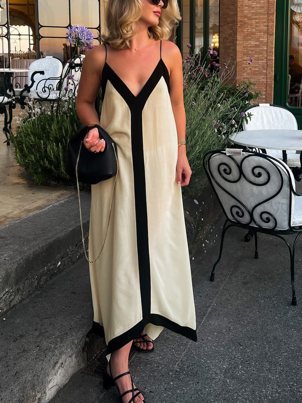 Sicily Old Money Aesthetics Elegant Maxi Slip Long Dress Evening Wear