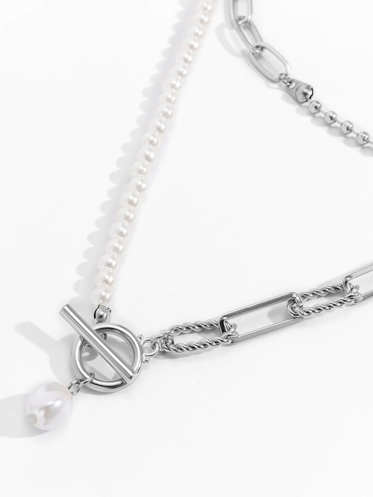 Pearl Saturn Necklace Elegant Statement Jewelry Piece