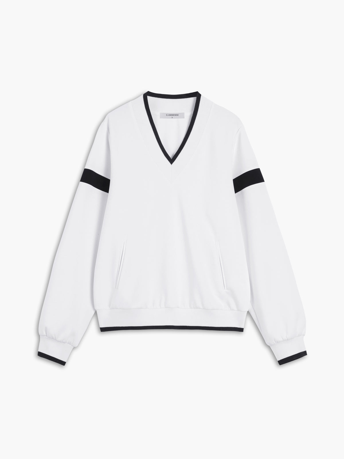 Contrast Trim Oversized Sweatshirt Cozy Casual Unisex Style