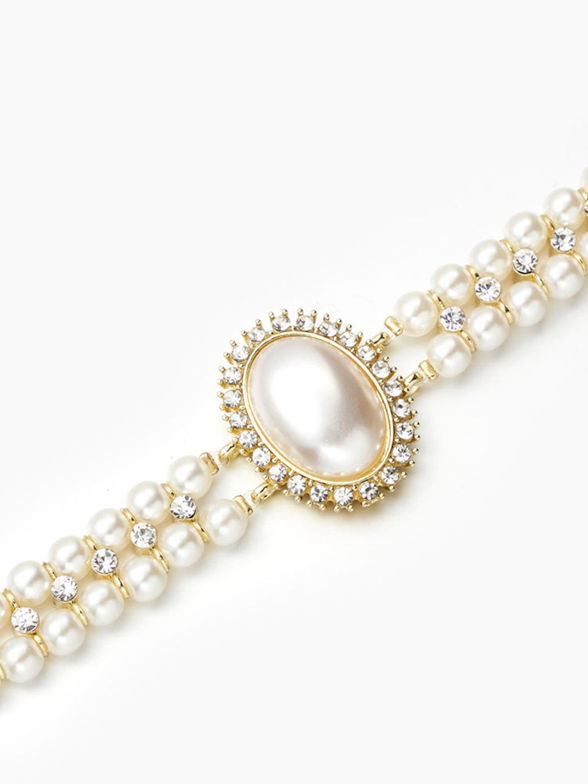 Vintage Double Layer Faux Pearl Choker Necklace Elegant Bridal Accessory