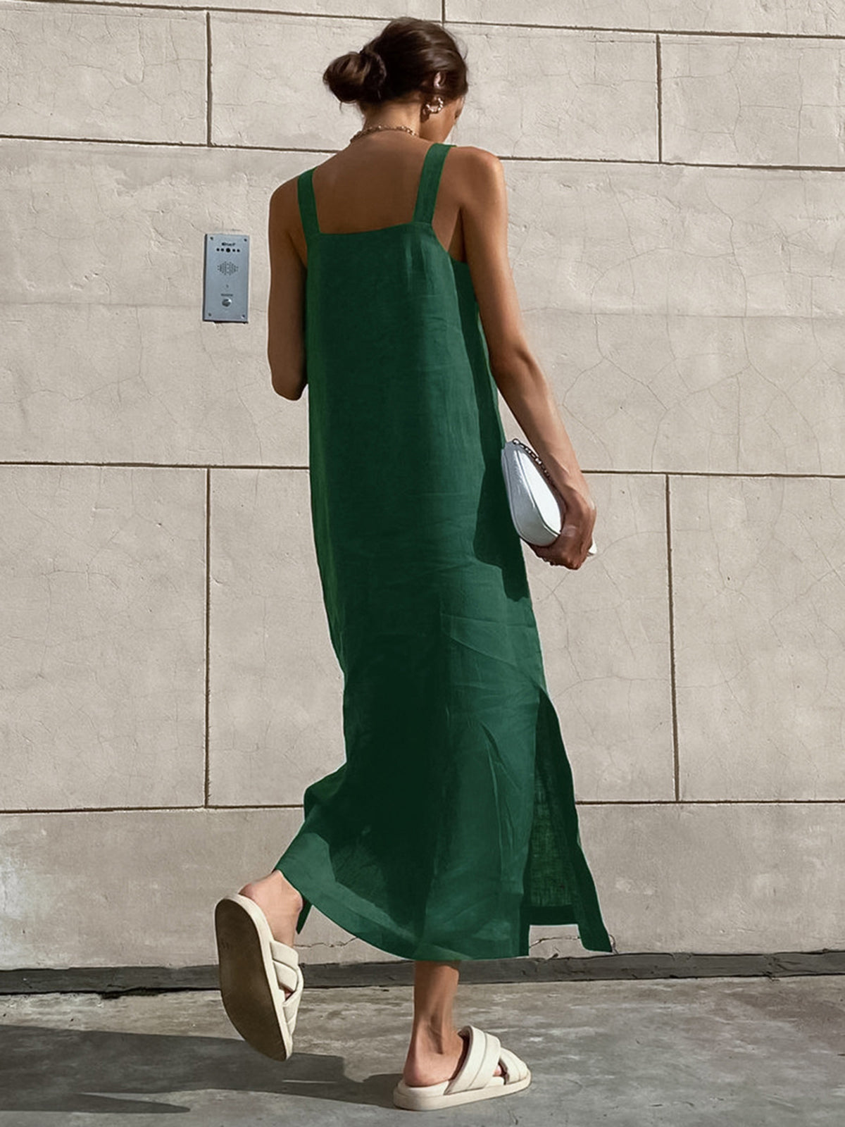 Minimalism Cotton Cami Long Dress Women's Summer Casual Style