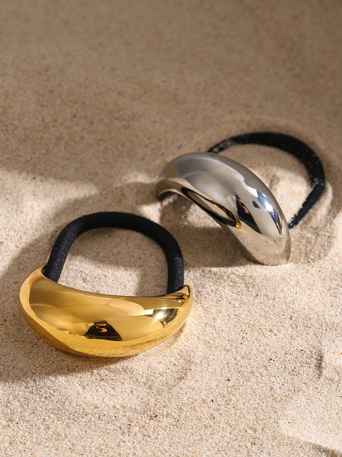 1pc Golden Elastics Hair Tie for Women Stretchable Accessories