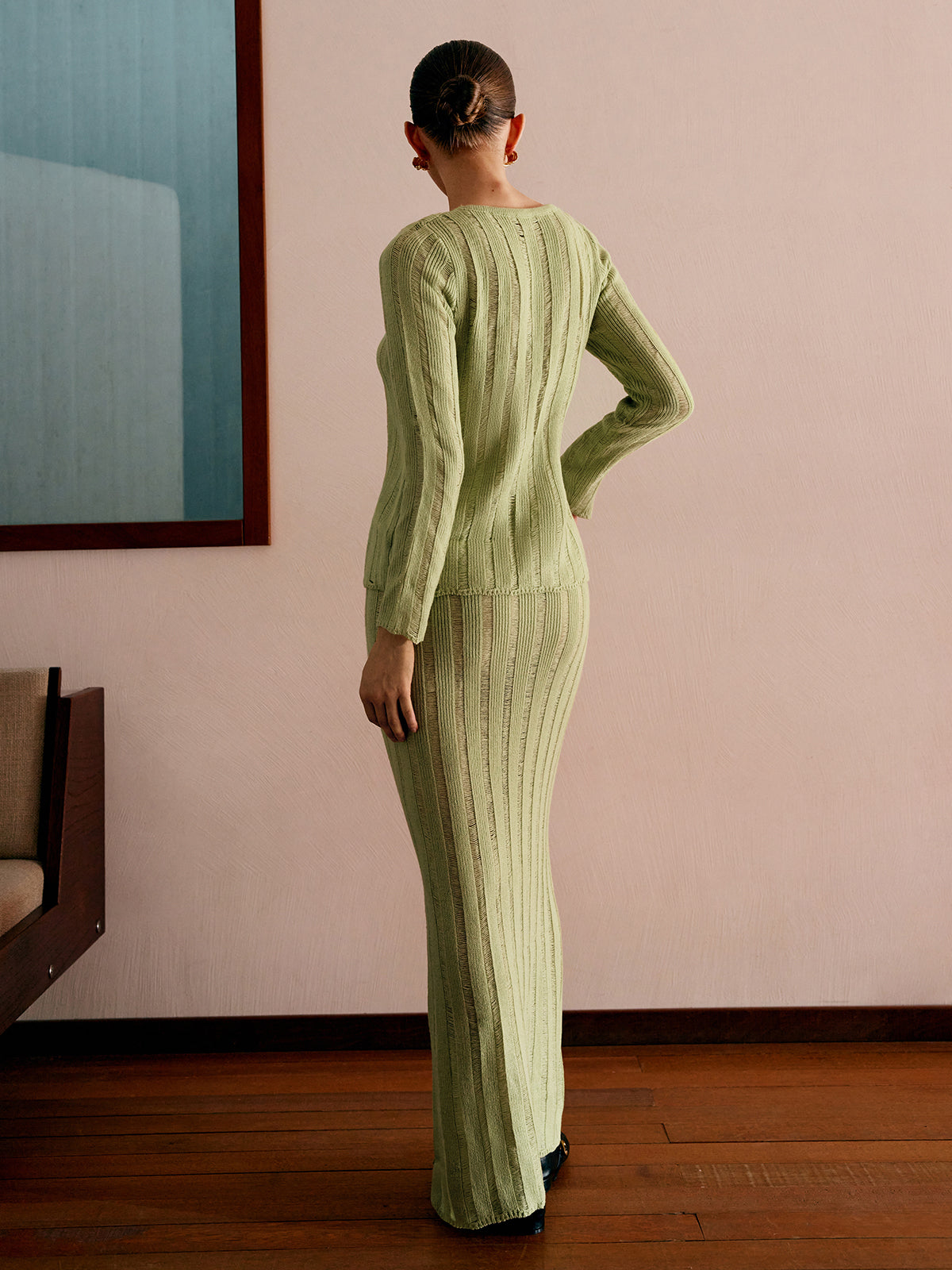 Ribbed Split Sweater Co-ords Comfortable Fashionable Casual Outfit
