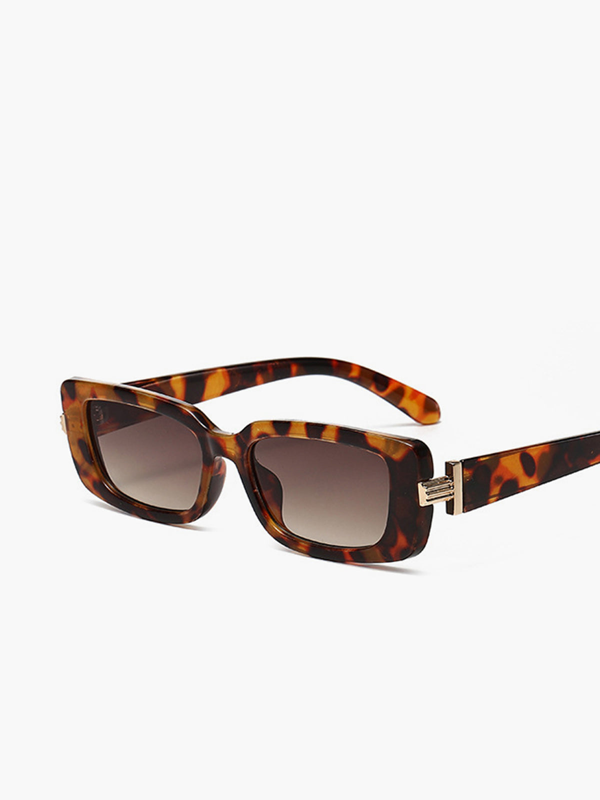Leopard Printed Square Sunglasses for Women UV Protection