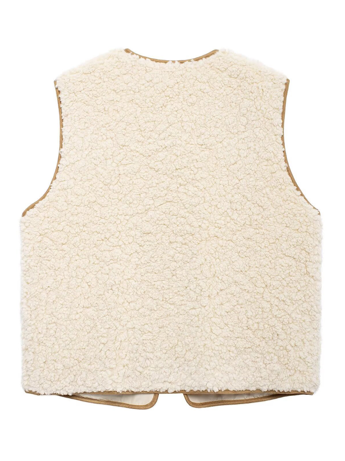 Lace Up Fleece Vest for Women Casual Winter Wear