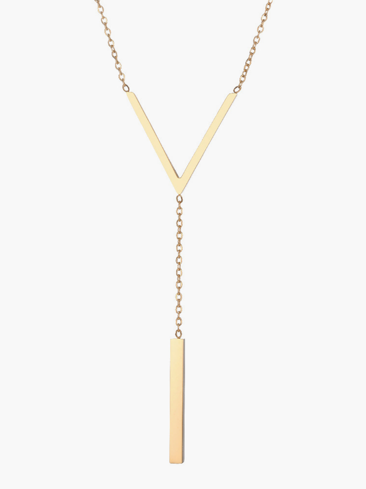 Geometric Pendant Chain Necklace Adjustable Length Unisex