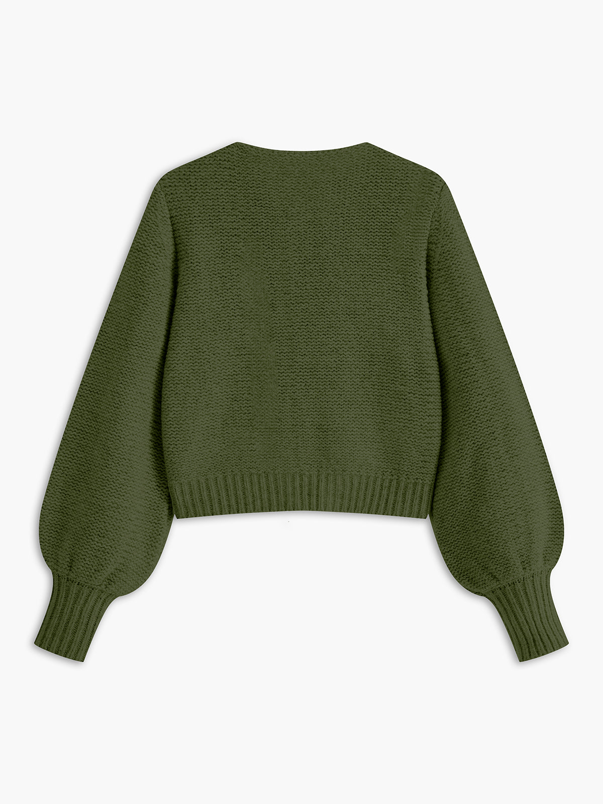 Crew Neck Bow Knit Top with Long Sleeves and Ribbed Texture