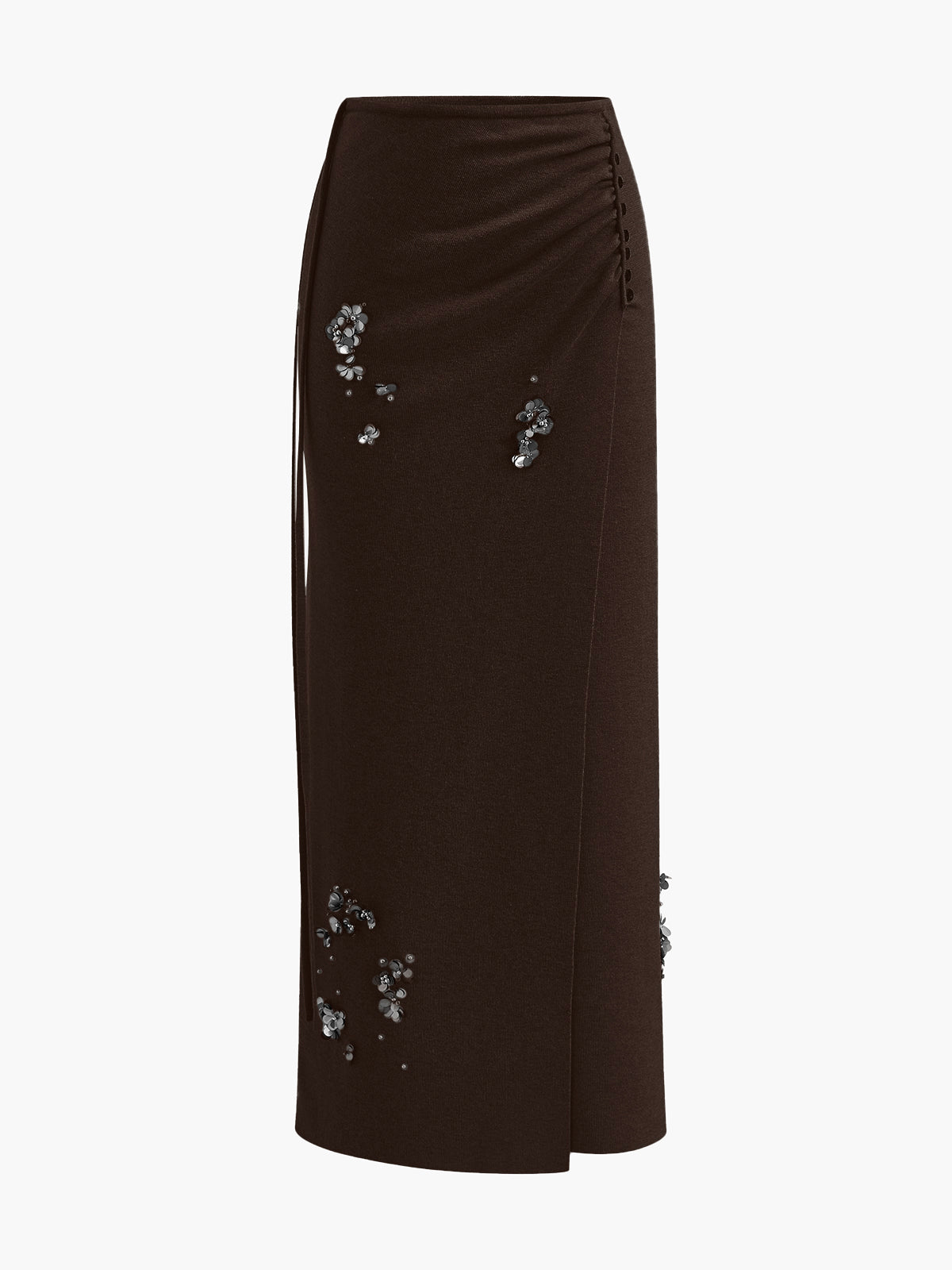Wool-Blend Pleated Sequins Sweater Skirt for Women Stylish Winter Wear