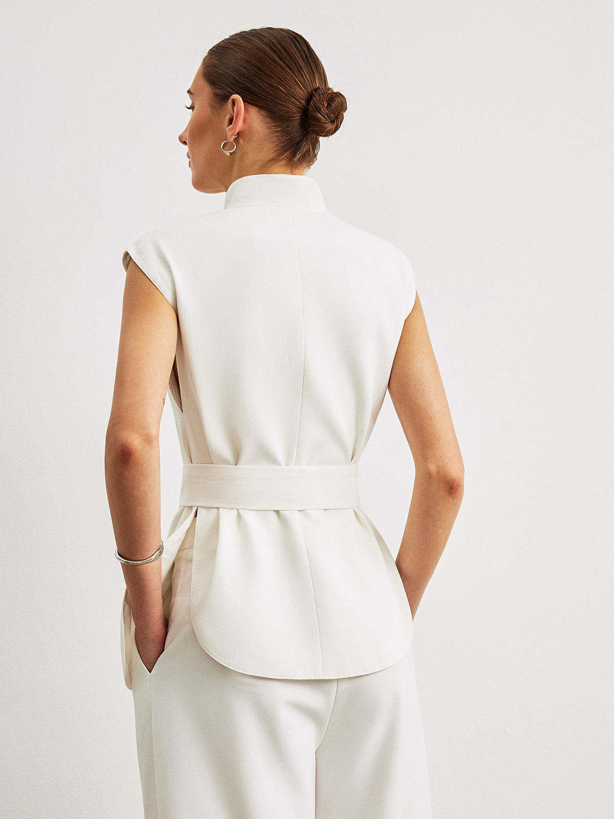 Belted Peplum Top for Women Casual Wear