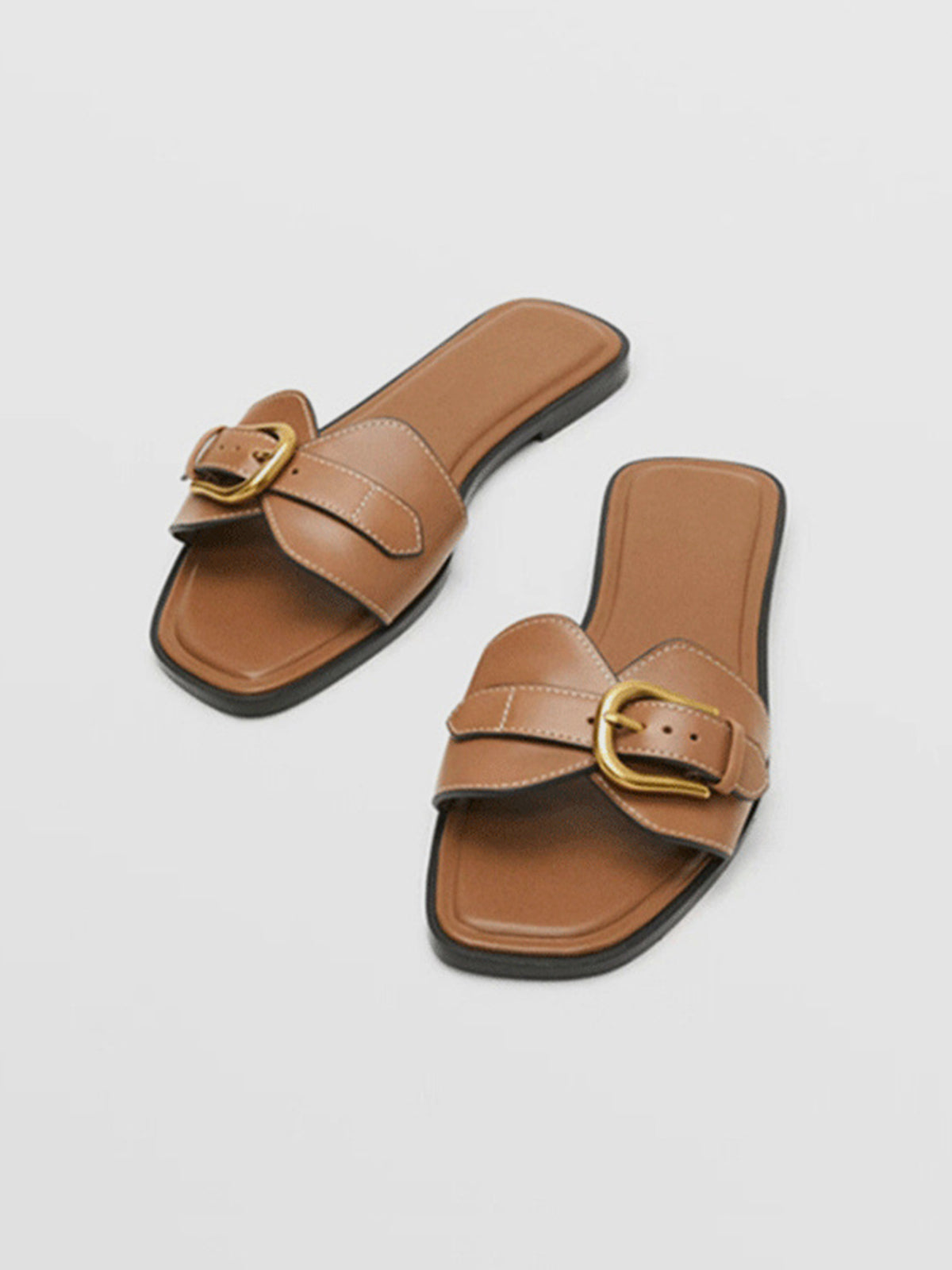 Buckled Strap Slide Sandals for Summer Outdoor Wear