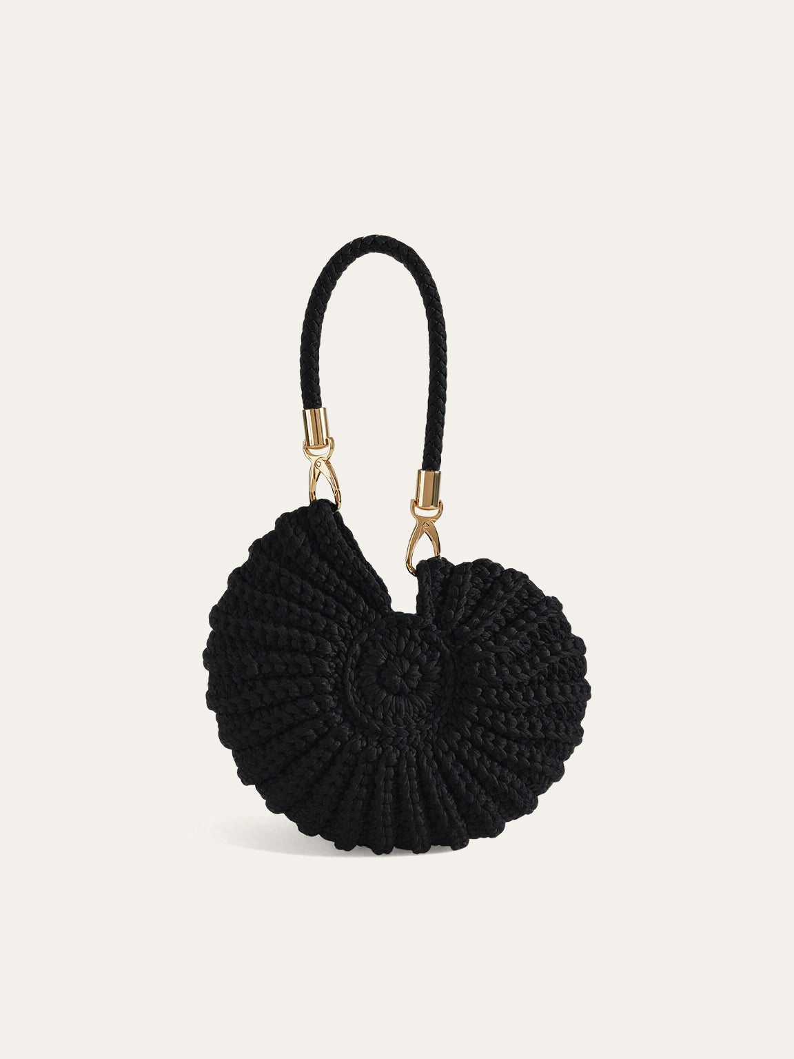 Crocheted Conch-Shaped Handbag Unique Beach-Style Accessory