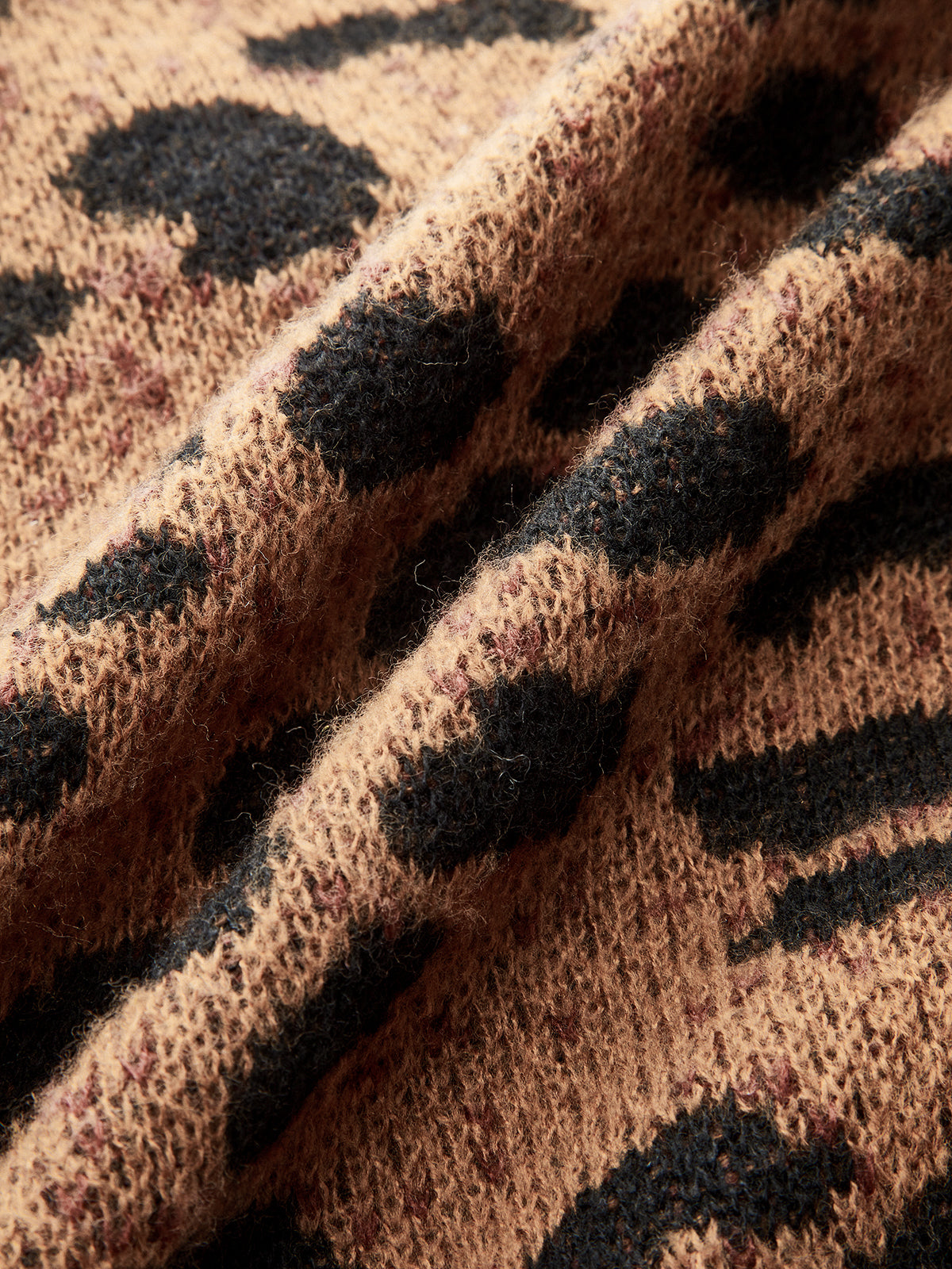 Leopard Print Bow Tie Cardigan Classic Women's Knitwear Style