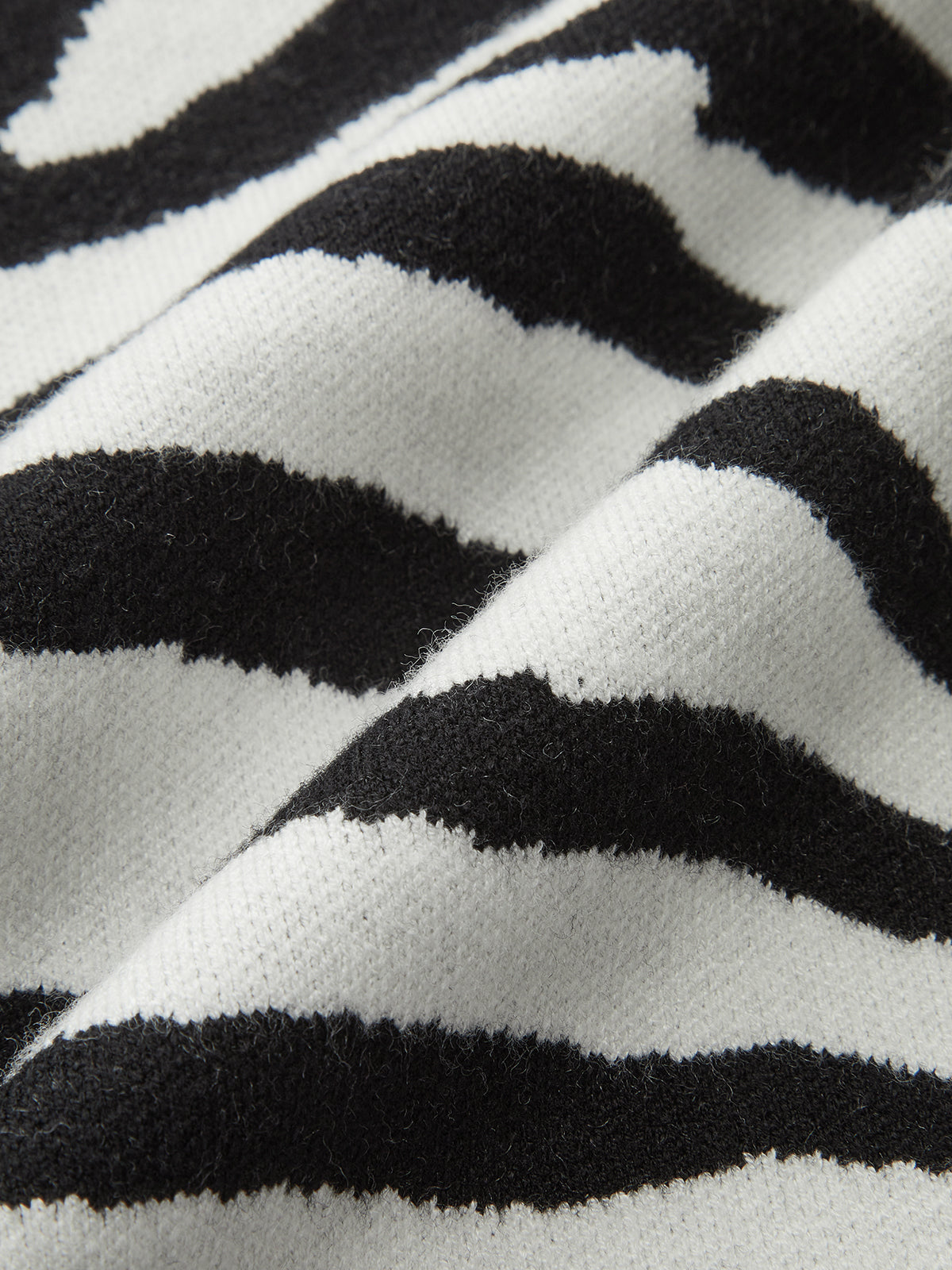 Zebra Print Puff Sleeve Cardigan Button-Up Fashion Trend