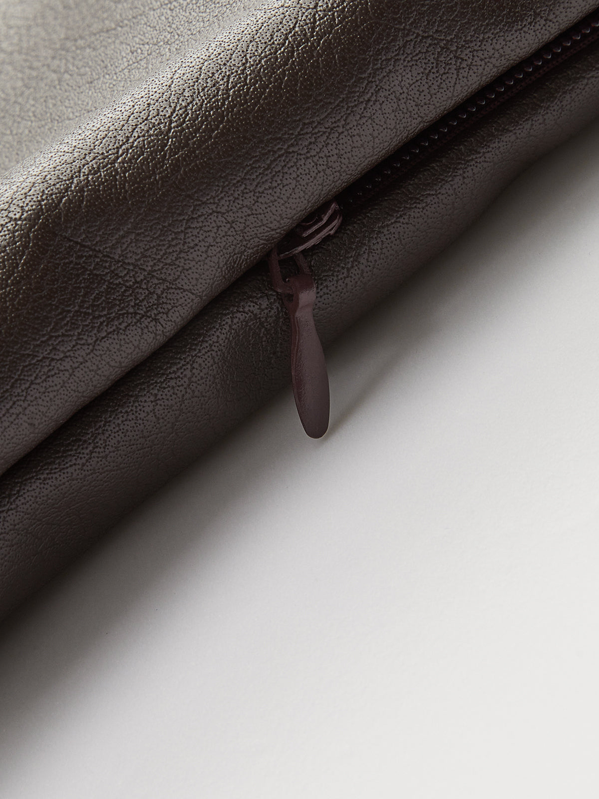 Seam Detail Faux Leather Flared Mini Skirt with High Waist Fit