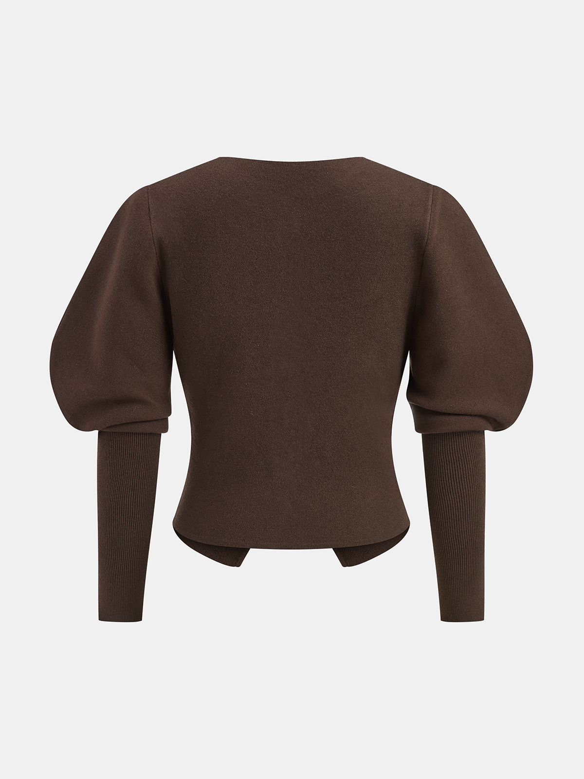 Leg-Of-Mutton Sleeve Heart-Button Wool Blend Cardigan Cozy Fall Fashion
