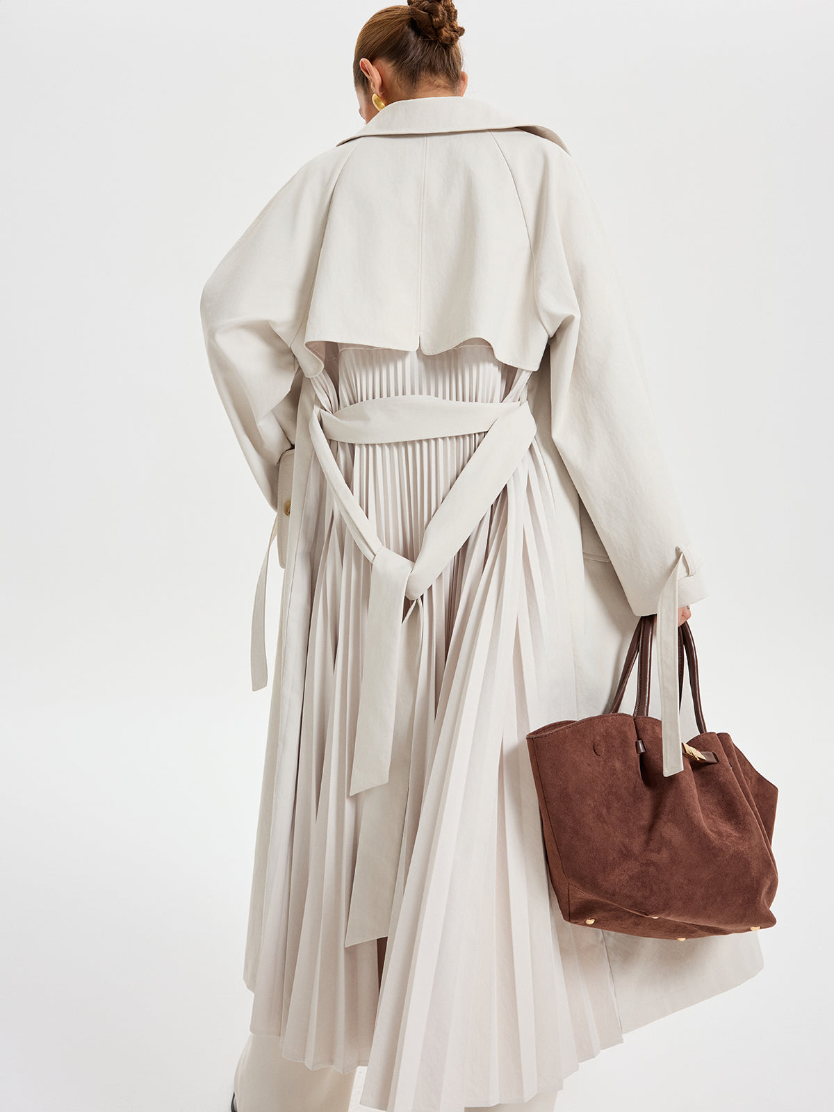 Belted Double-breasted Trench Coat Classic Fall Outerwear