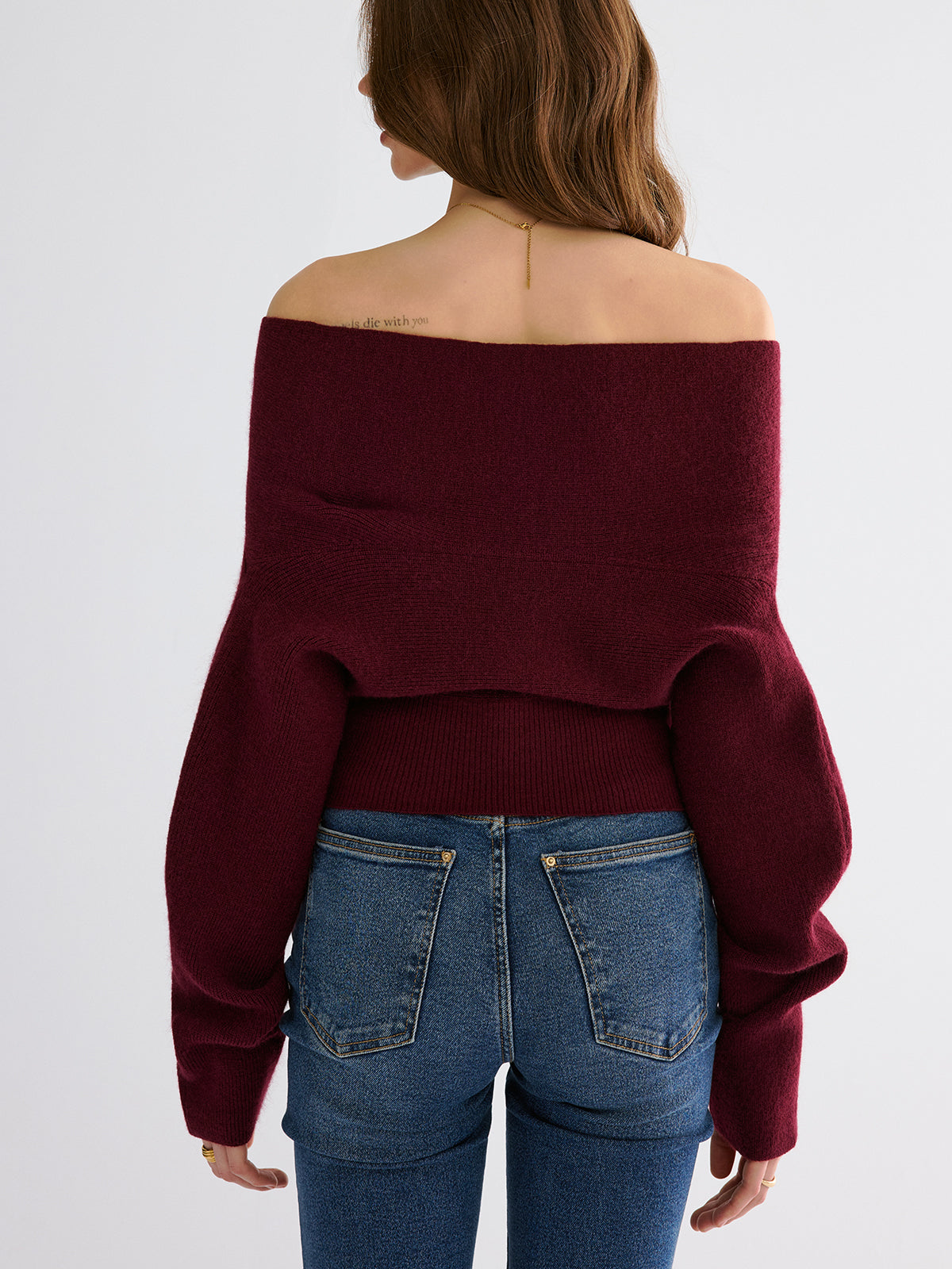 Off-Shoulder Twisted Knit Top for Women Comfortable Stylish