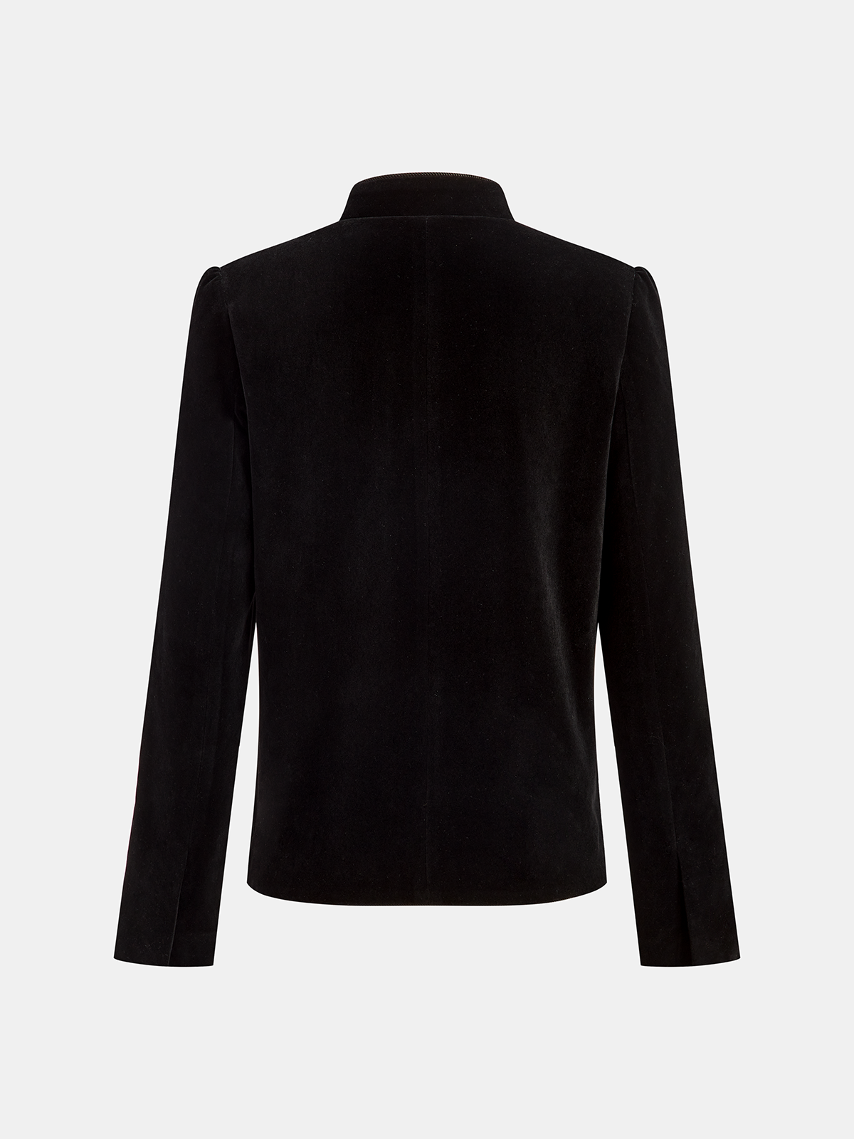 Velvet Stand Collar Blazer Women's Elegant Formal Jacket