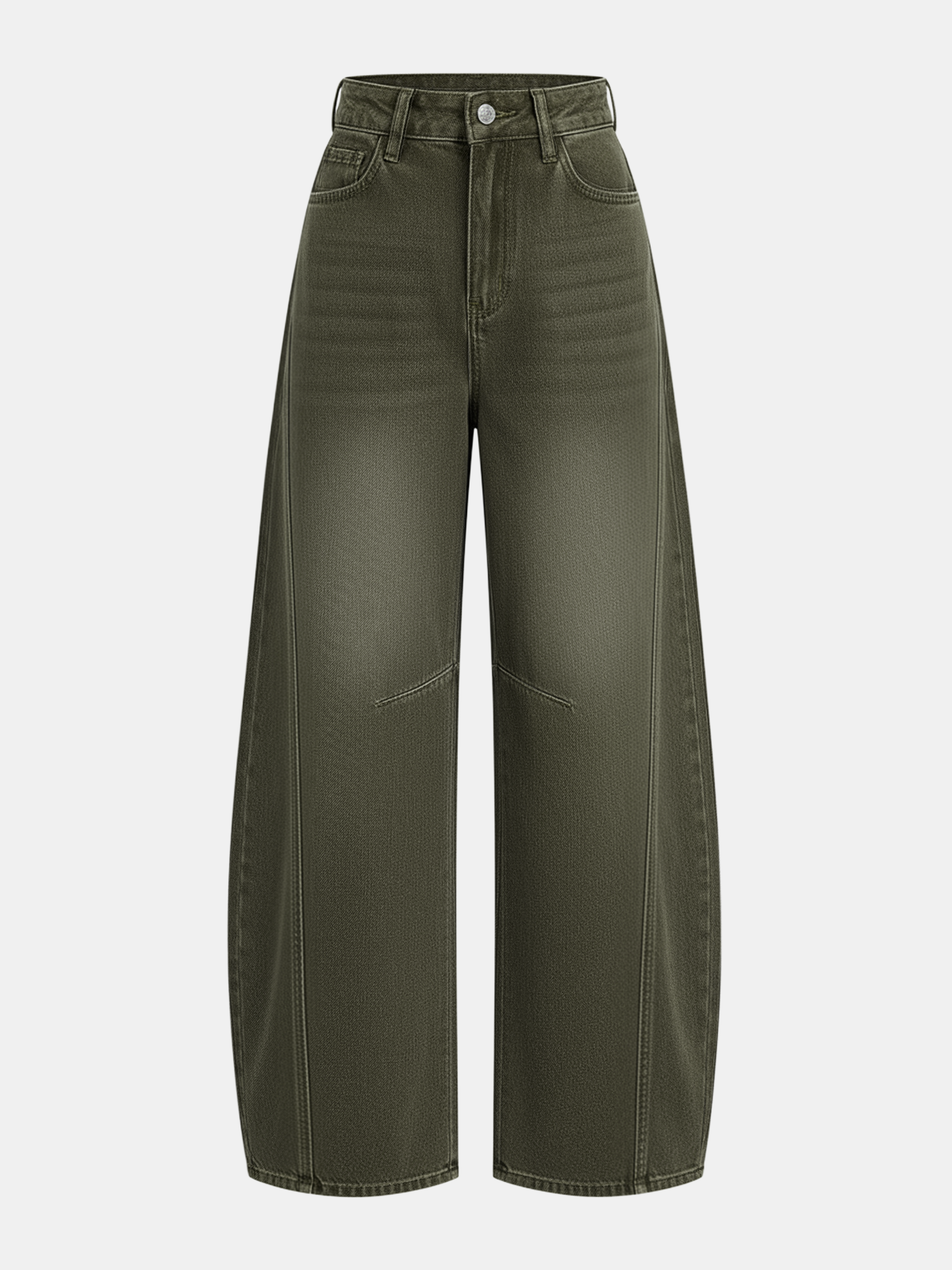 Denim Curved-Leg Jeans for Everyday Comfort and Style