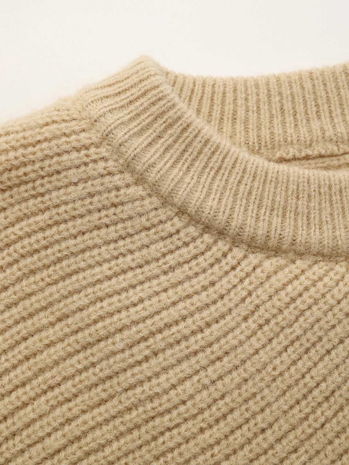 Asymmetric Wrap Knit Sweater Cozy Long Sleeve Pullover