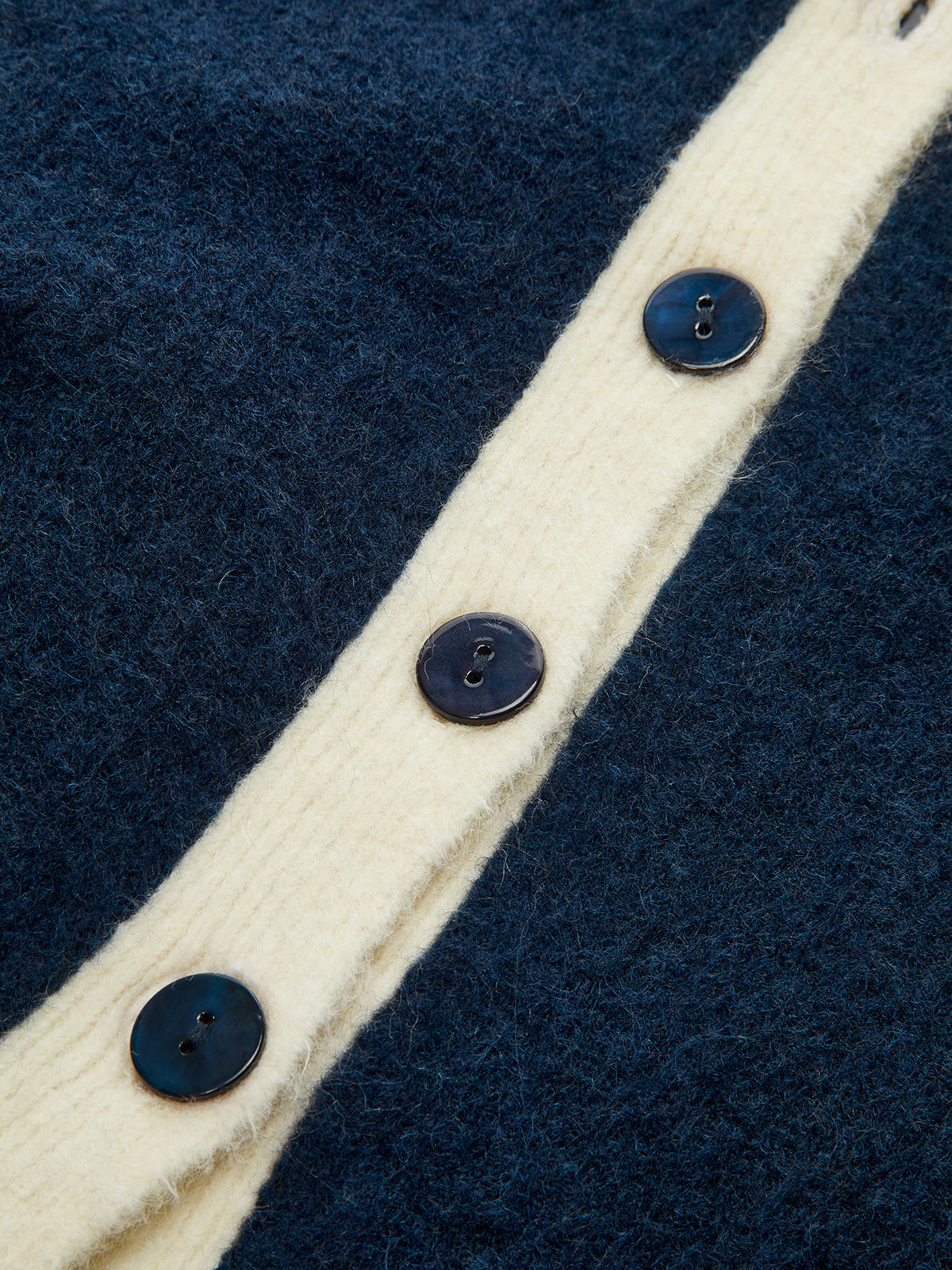 Color Block Button Slim Wool Blend Cardigan for Women, Stylish and Warm