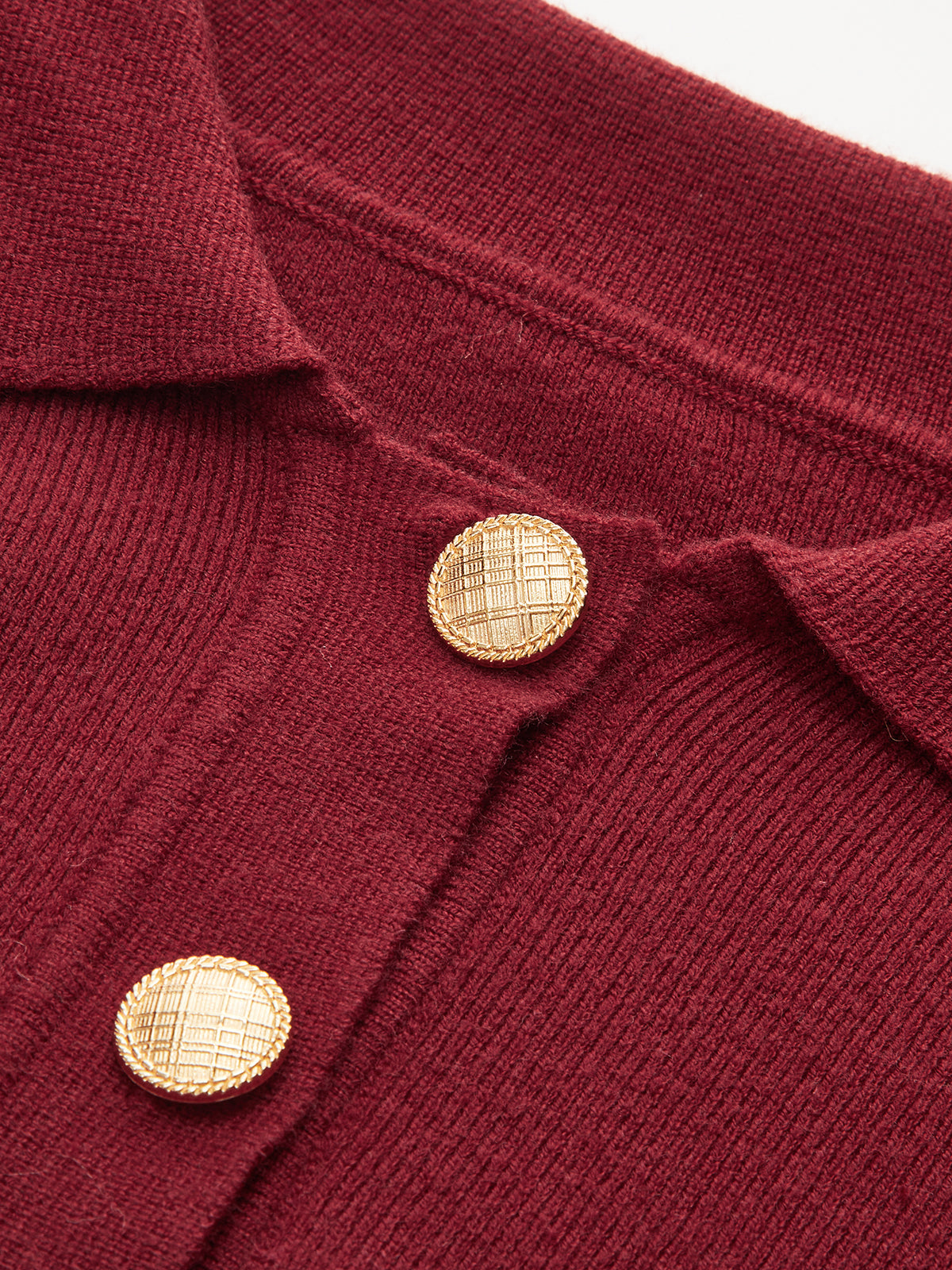 Polo Collar Buttoned Knit Sweater for Men Comfort Fit