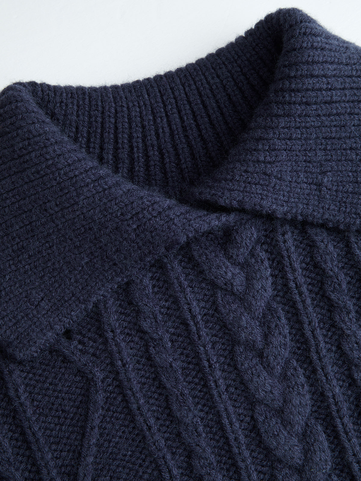 Wool-Blend Cable-Knit Waist-Defined Sweater for Women