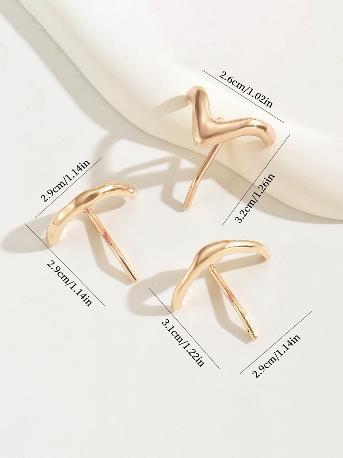 3pcs Minimalist Hair Accessory Set, Trendy Geometric Clip Collection