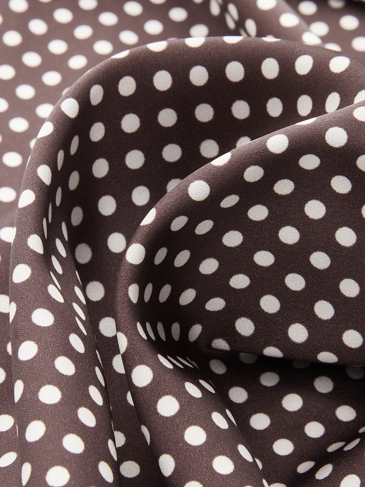 Polka Dot Backless Halter Satin Top Women's Fashion Trendy Style