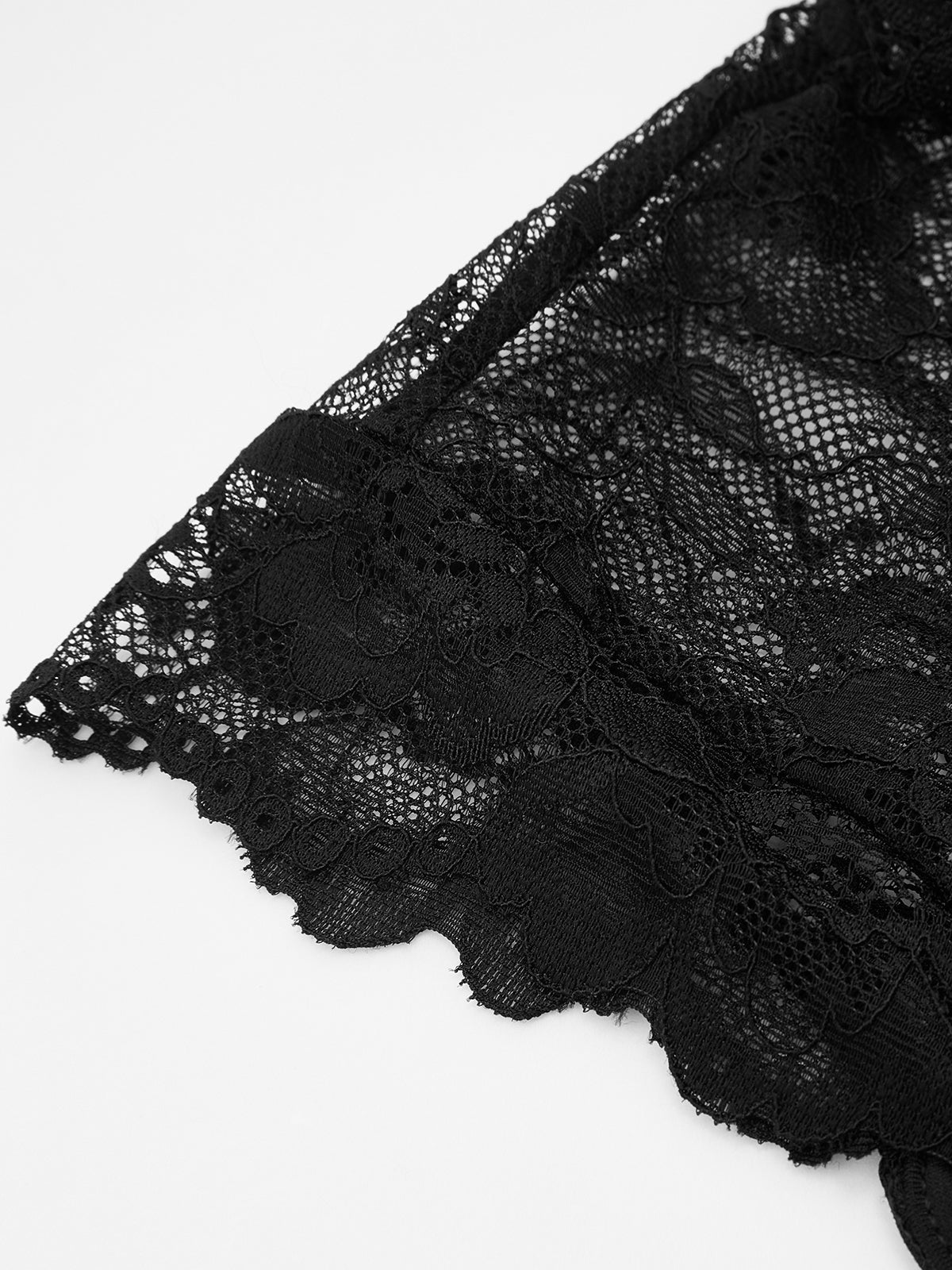 Lace Cap Sleeve Mandarin Collar Blouse with Button Detailing for Women