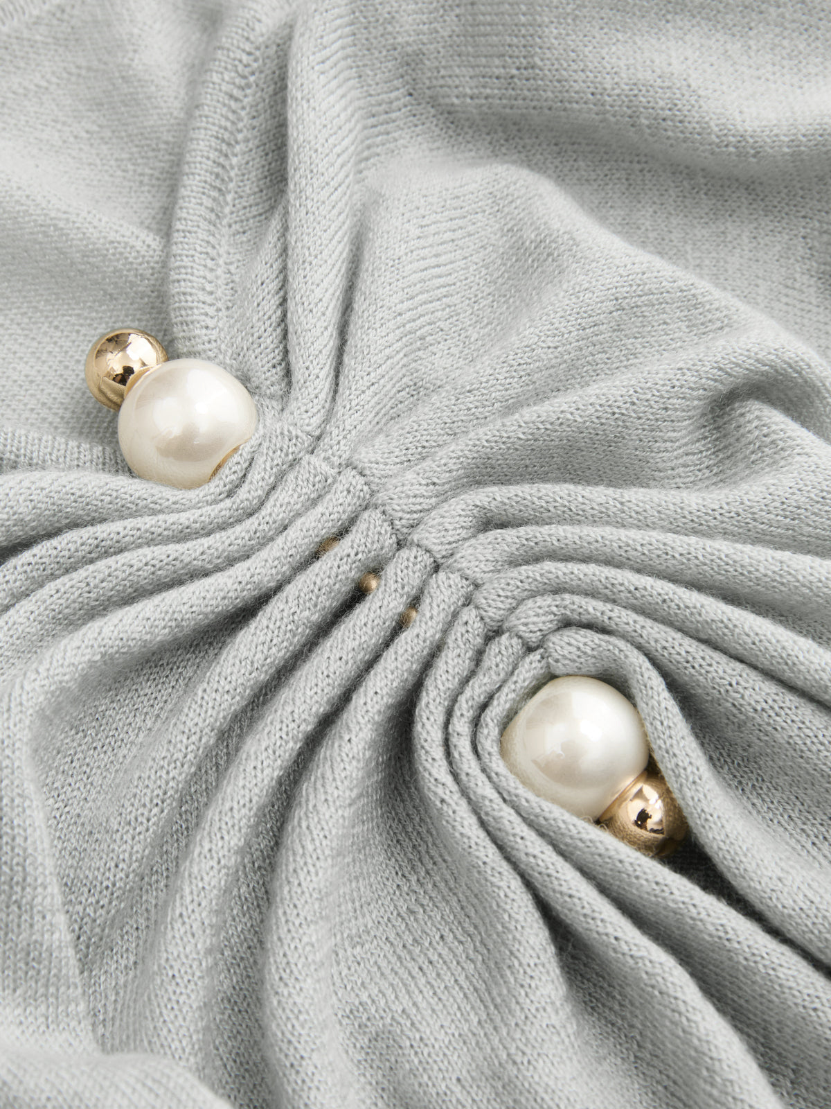 Wool Blend Off Shoulder Pearl Knit Top Cozy Elegant Sweater