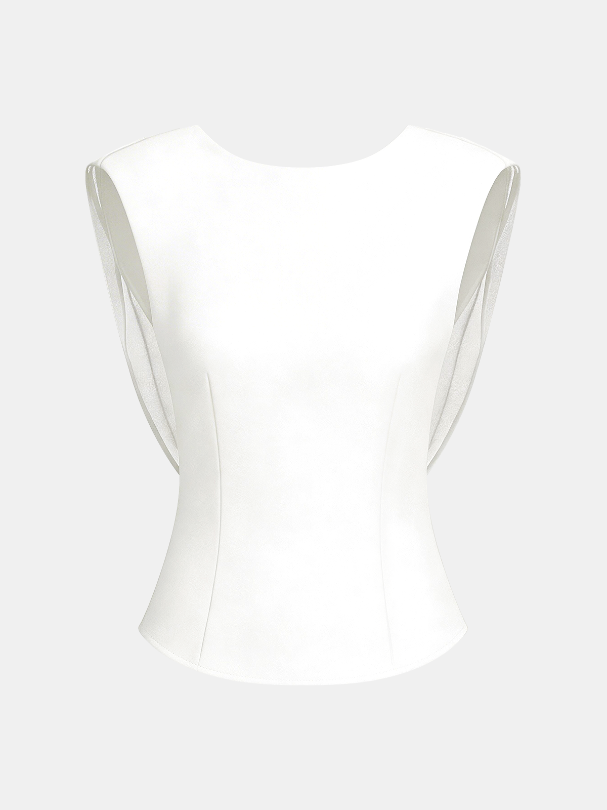 Draped Cowl-Back Sleeveless Top for Women, Casual Elegant Style
