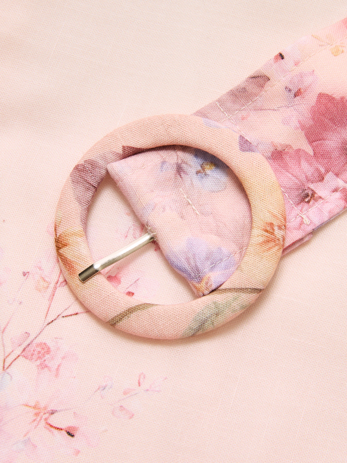 Floral Printed Long Sleeve Belted Maxi Dress for Women with Elegant Design