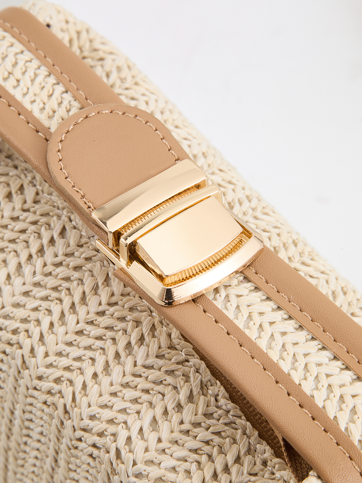 Woven Boxy Top Handle Crossbody Bag Casual Lightweight Stylish