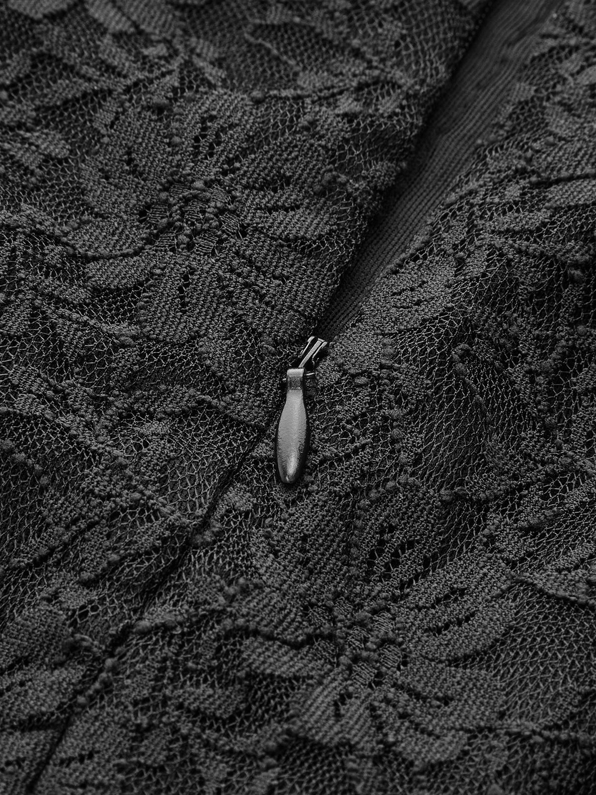 Sleeveless Lace Scalloped A-Line Dress for Wedding Guest or Cocktail Event