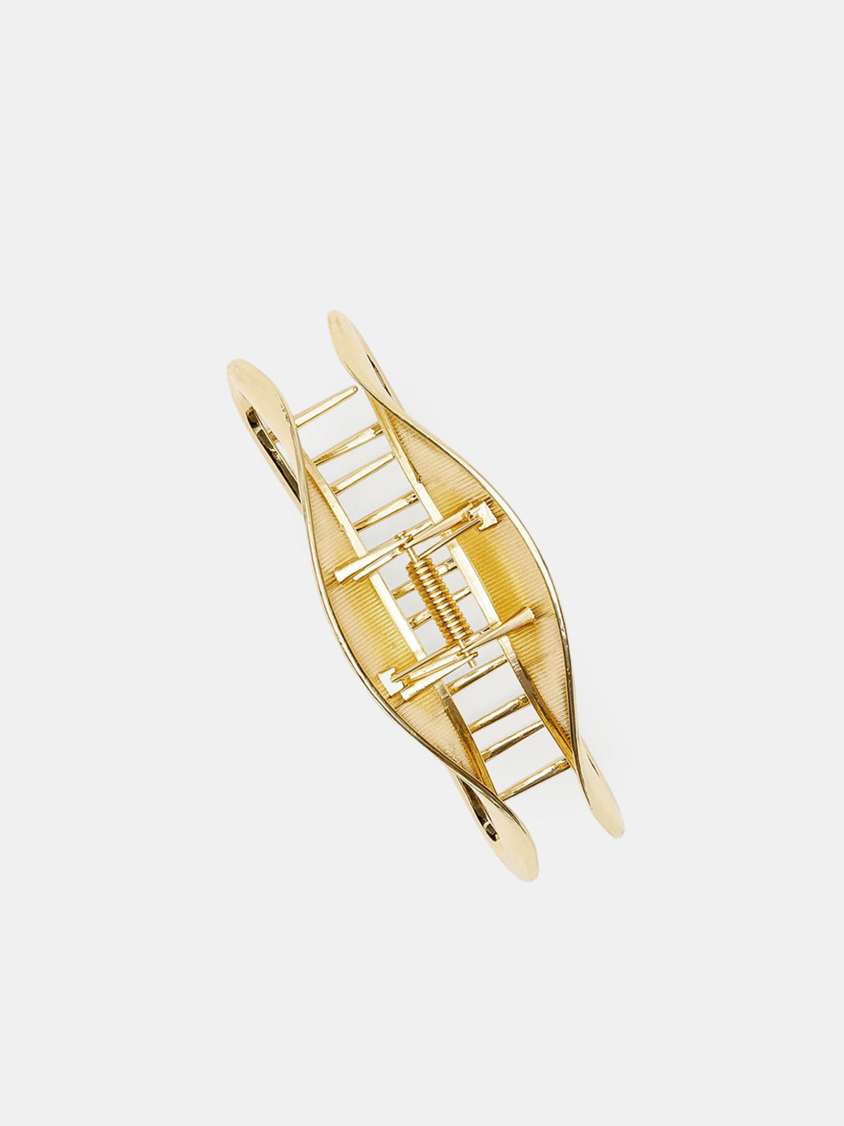 Metal Curved Hollow Out Hair Claw Clip, Durable Stylish Easy Grip Accessory