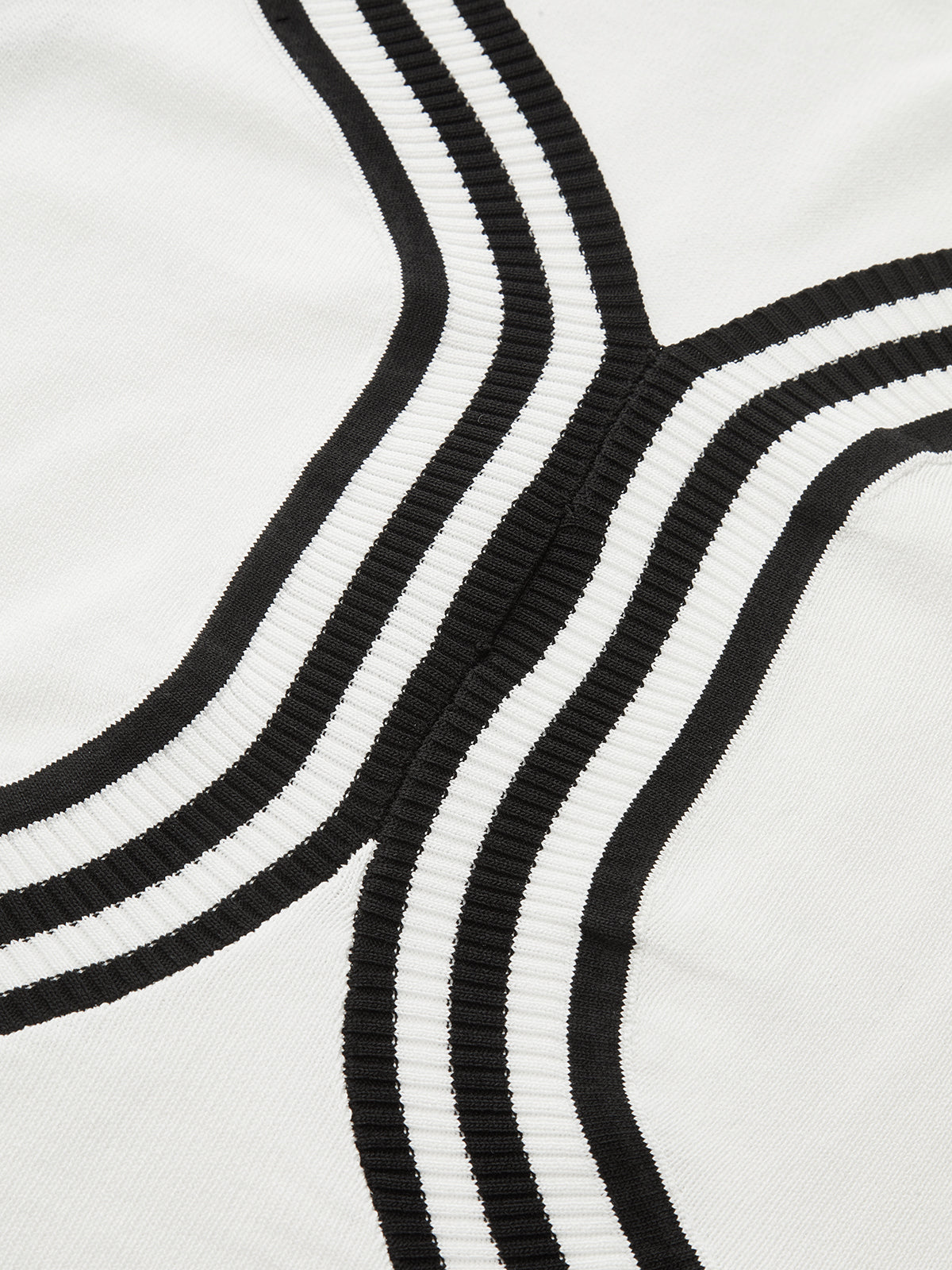 Striped Sleeveless V Neck Knit Maxi Dress with Side Slit Detail