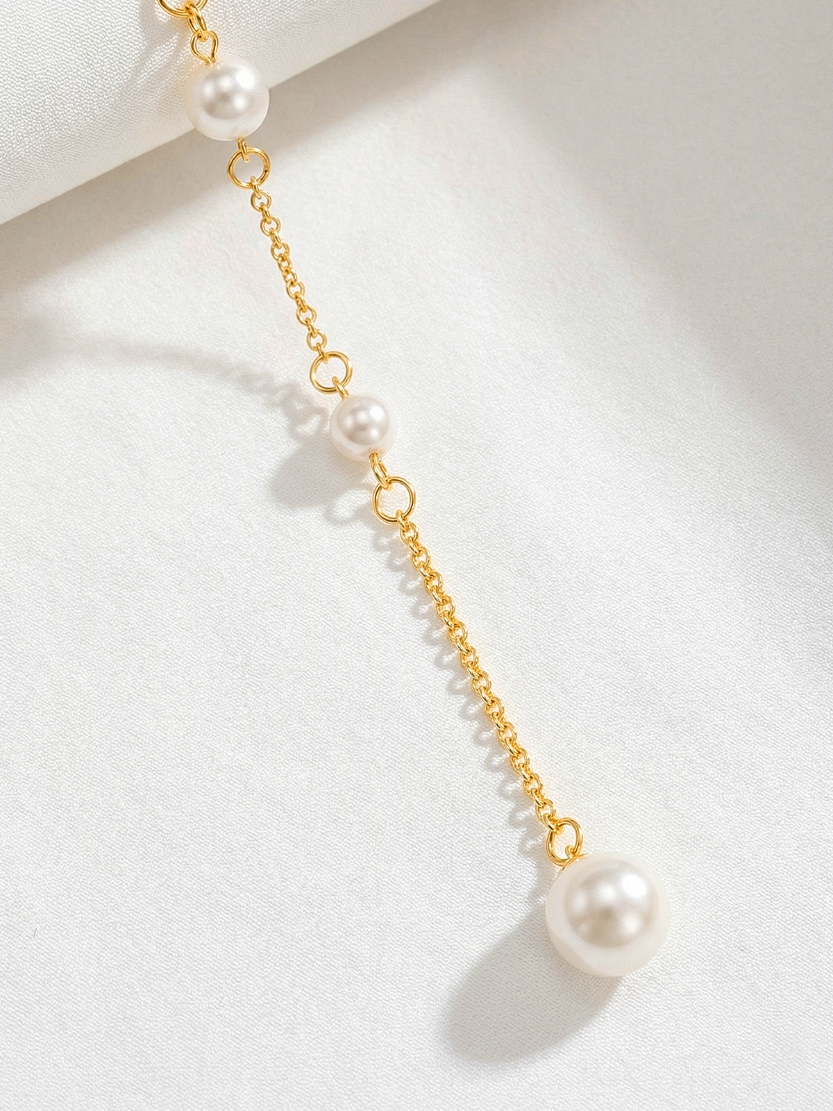 Long Pearl Drop Back Necklace with Elegant Bridal Design
