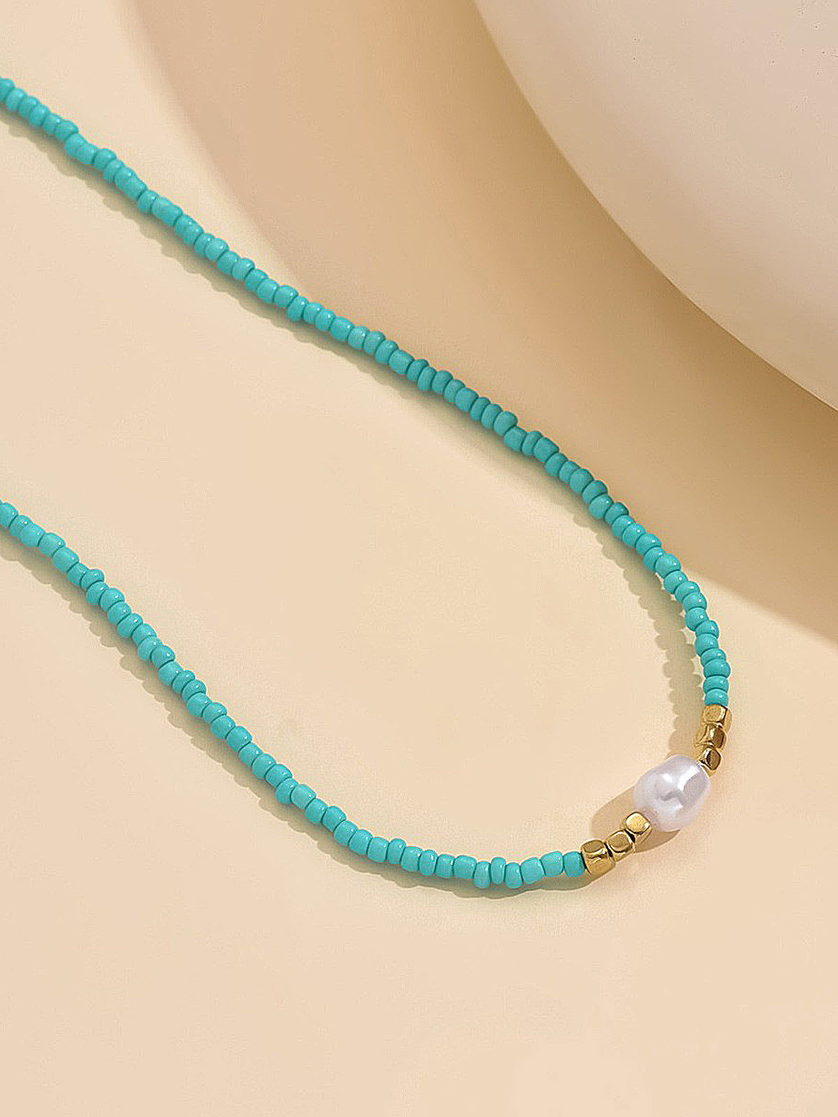 Beaded Pearl Choker Necklace for Women Elegant Style