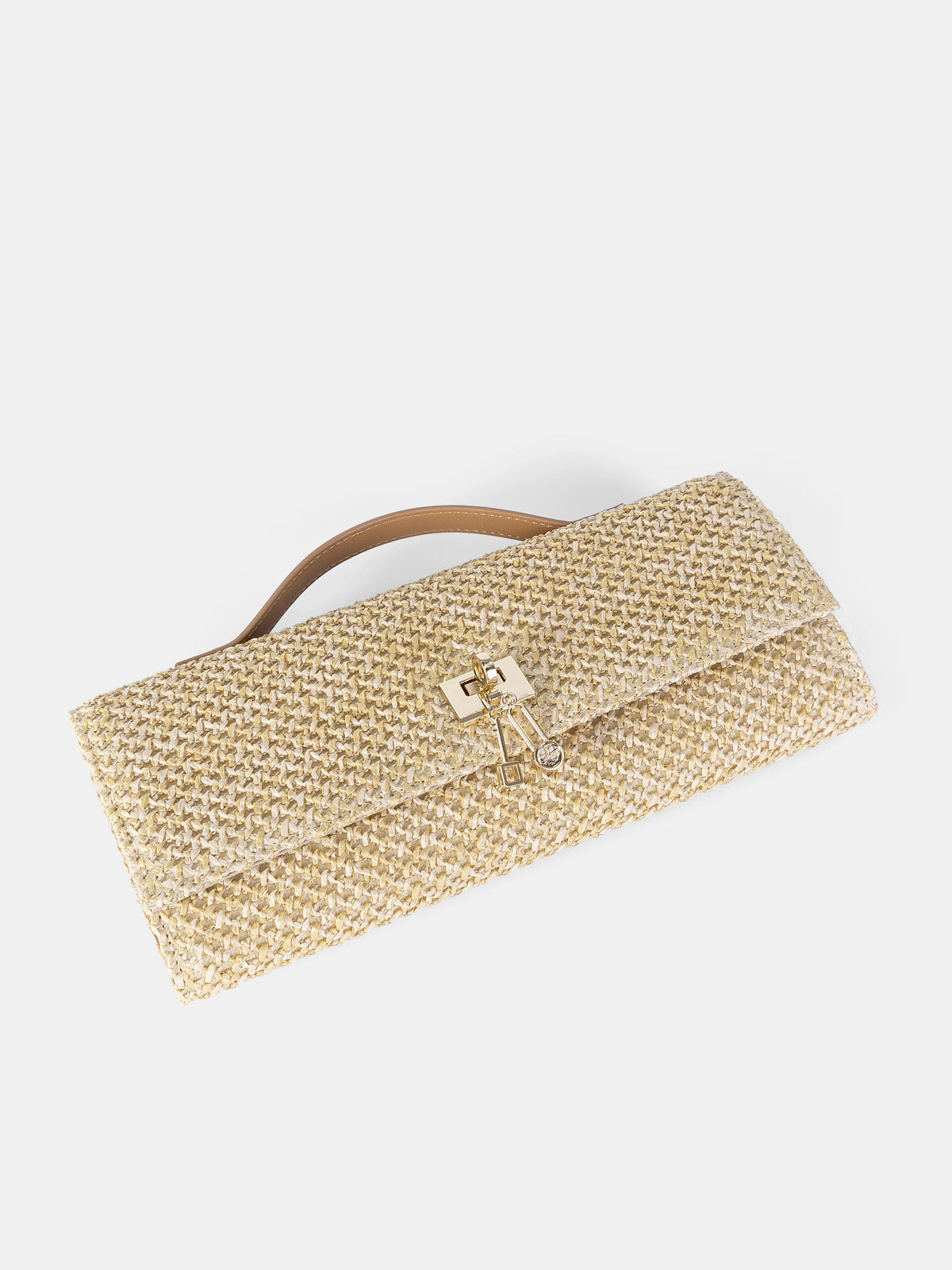 Straw Weave Crossbody Clutch Bag Lightweight Summer Accessory