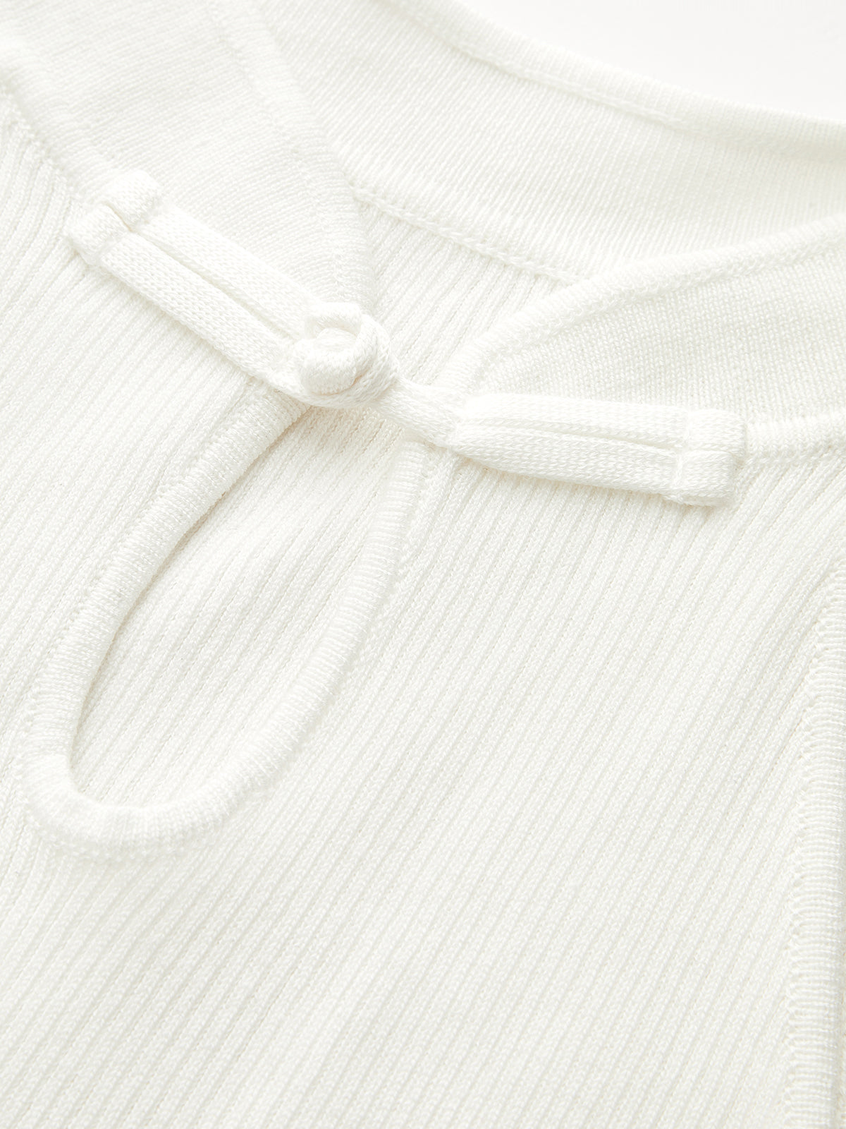 Frog Button Keyhole Neck Ribbed Knit Tank Top Women's Sleeveless Casual