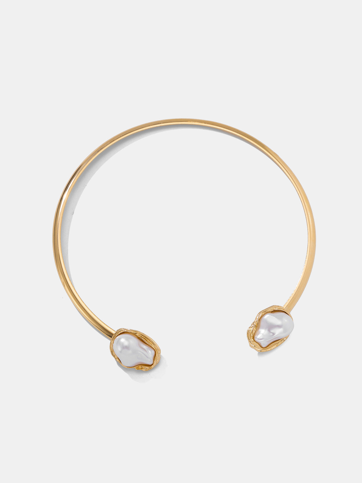 Baroque Pearl Open Choker Necklace Trendy Adjustable Bridal Jewelry