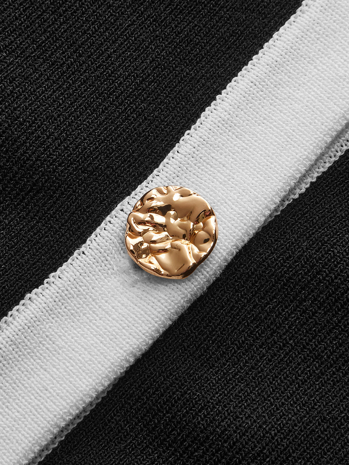 "Women's Contrast Trim Metal Button Knit Vest with Pockets"