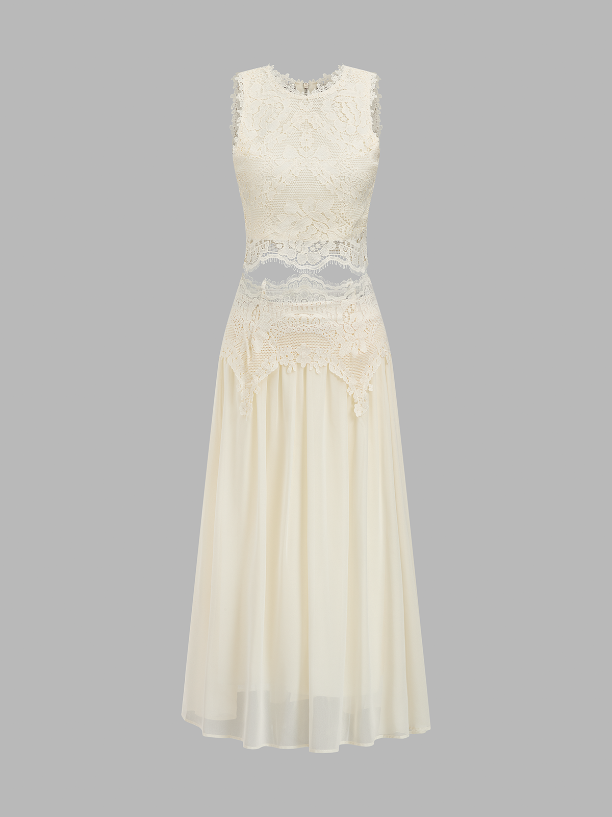 Semi-Sheer Floral Lace Tank Top for Women Comfort Fit