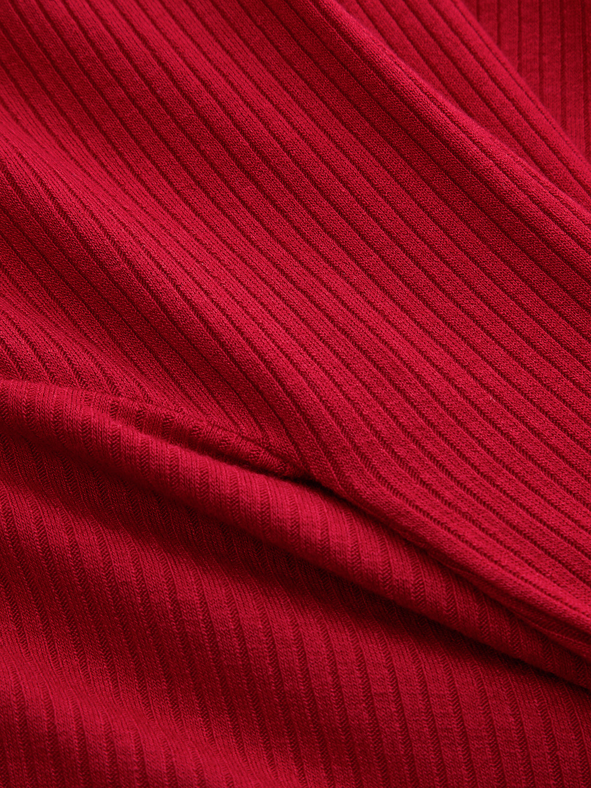 Tie-Waist Ribbed Knit Top for Women Casual Fit